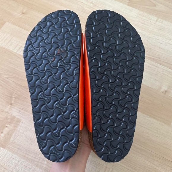 Womens Birkenstock Orange Sandals - Picture 3 of 5